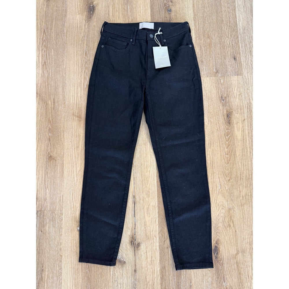 Everlane High-Rise Skinny Ankle Jean Women 28 Black Stretch Denim NEW Minimalist